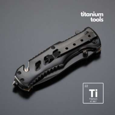 TITANIUM EMERGENCY KNIFE OPTIMA MOQ 20 pcs