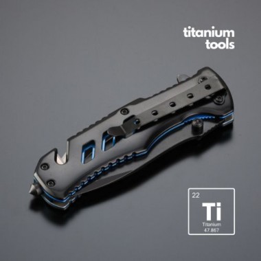 TITANIUM EMERGENCY KNIFE OPTIMA, MOQ 20 pcs